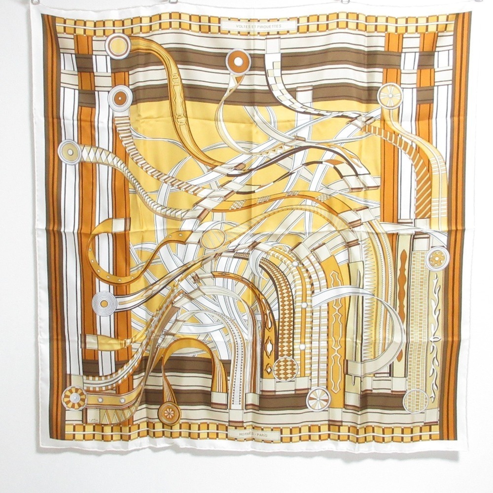 HERMES Cream Scarf